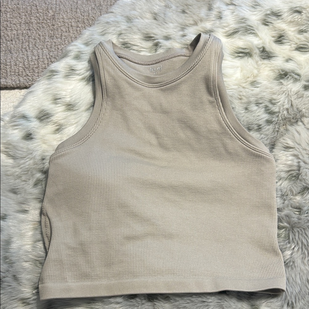 Pro Fit Ribbed Tank M Workout Built in Bra Top